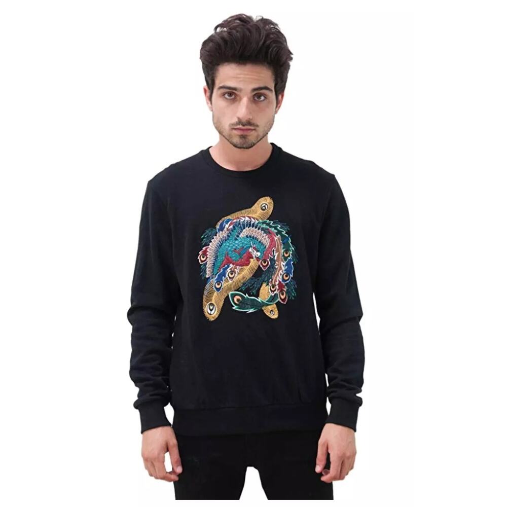 Eleven Paris La Collection Sweatshirt Mens L Pullover Embroidered‎ Peacock $215